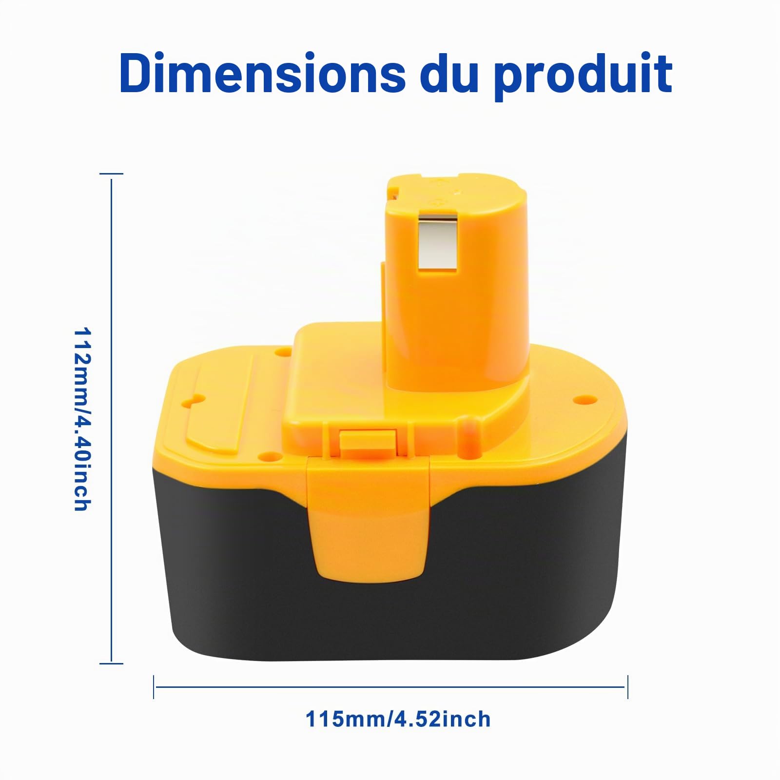 Batterie Ni-MH de rechange 14,4 V 4800 mAh pour Ryobi BPP-1415 BPP-1413 BPP-1417 BPP-1420 B-1415-S B-1442T 1311166 1400656 130224010
