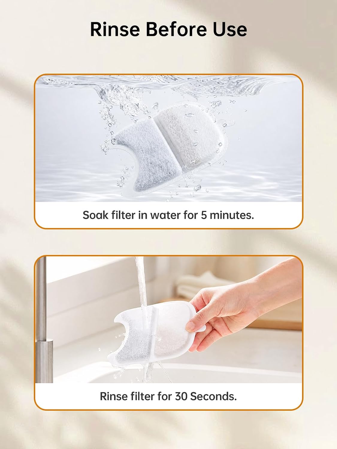 12 Sets Replacement Filter for 135 fl oz/4L Wilreless Cat Water Fountain, Multi Filtration Filter & Sponge Set for Cordless Pet Drinking Dispenser - 12 Filters,12 Pre-Filters&12 Pump Sponges image 5