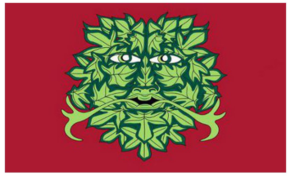 Klicnow Green Man Flag 5Ft X 3Ft