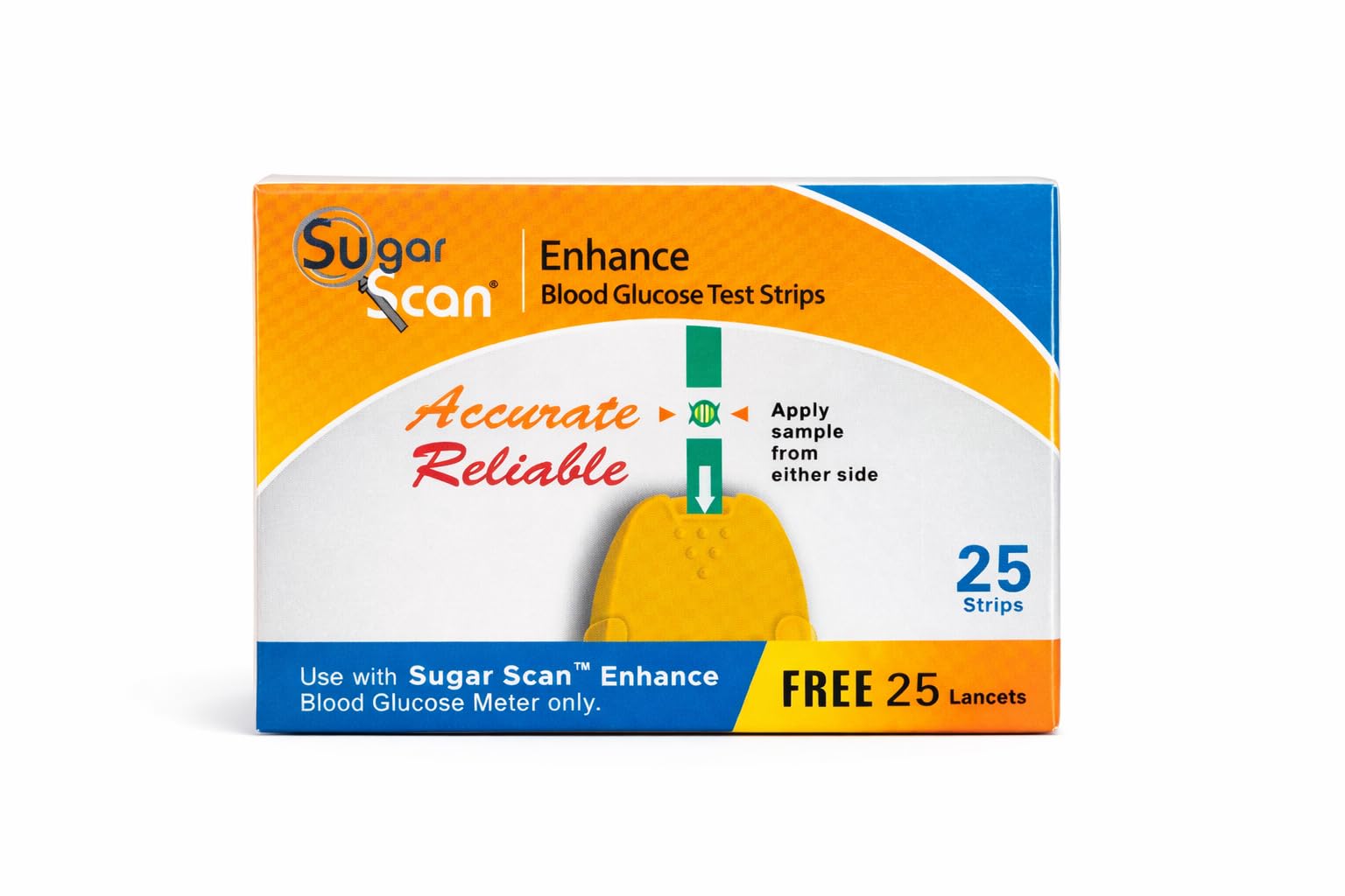 Thyrocare Sugarscan 25 Blood Glucose Test Strip with 25 Lancet Free-picture-12