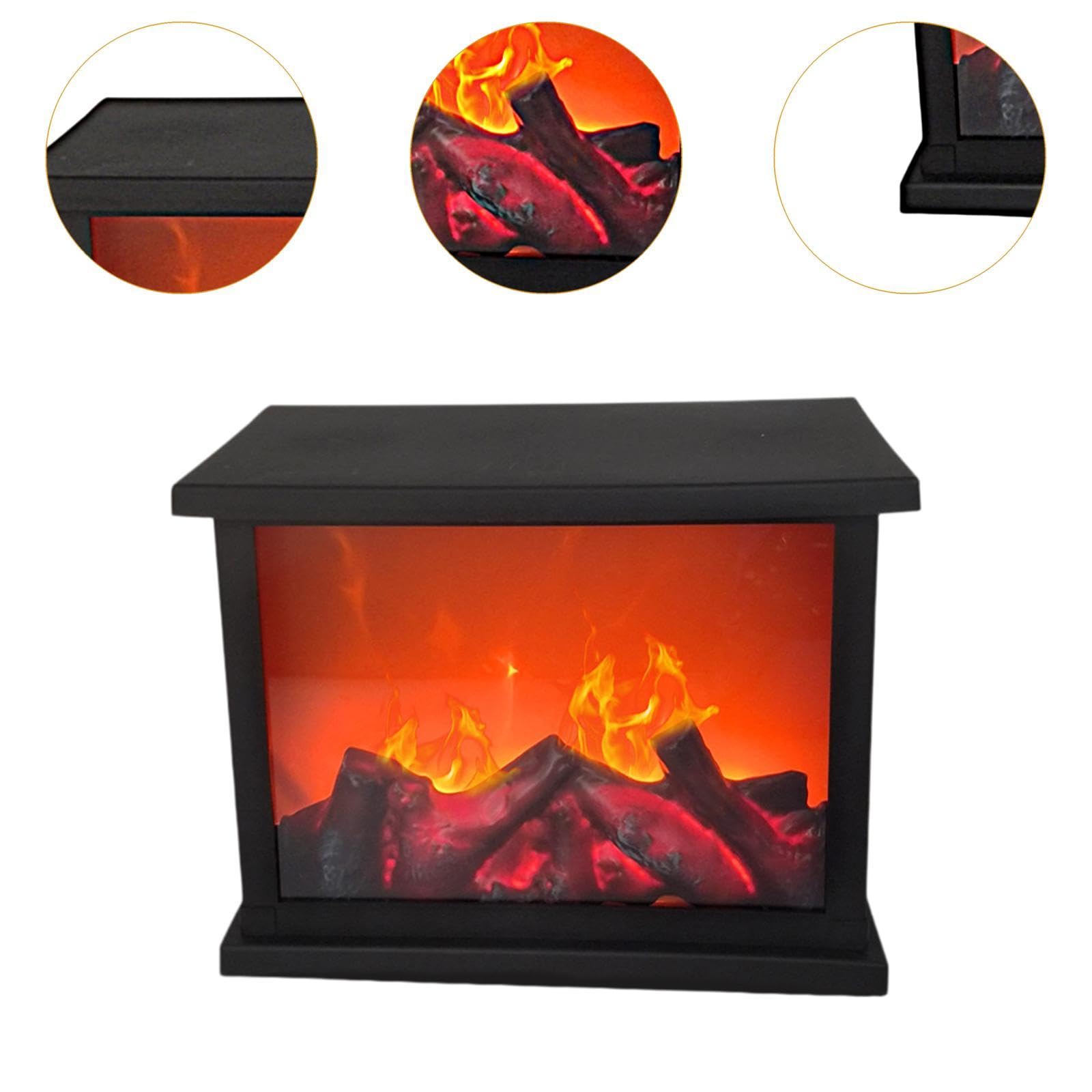 Lampe LED de Cheminée USB Lumière d'ambiance flamboyante électrique, décoration intérieure réelle avec effet vacillant