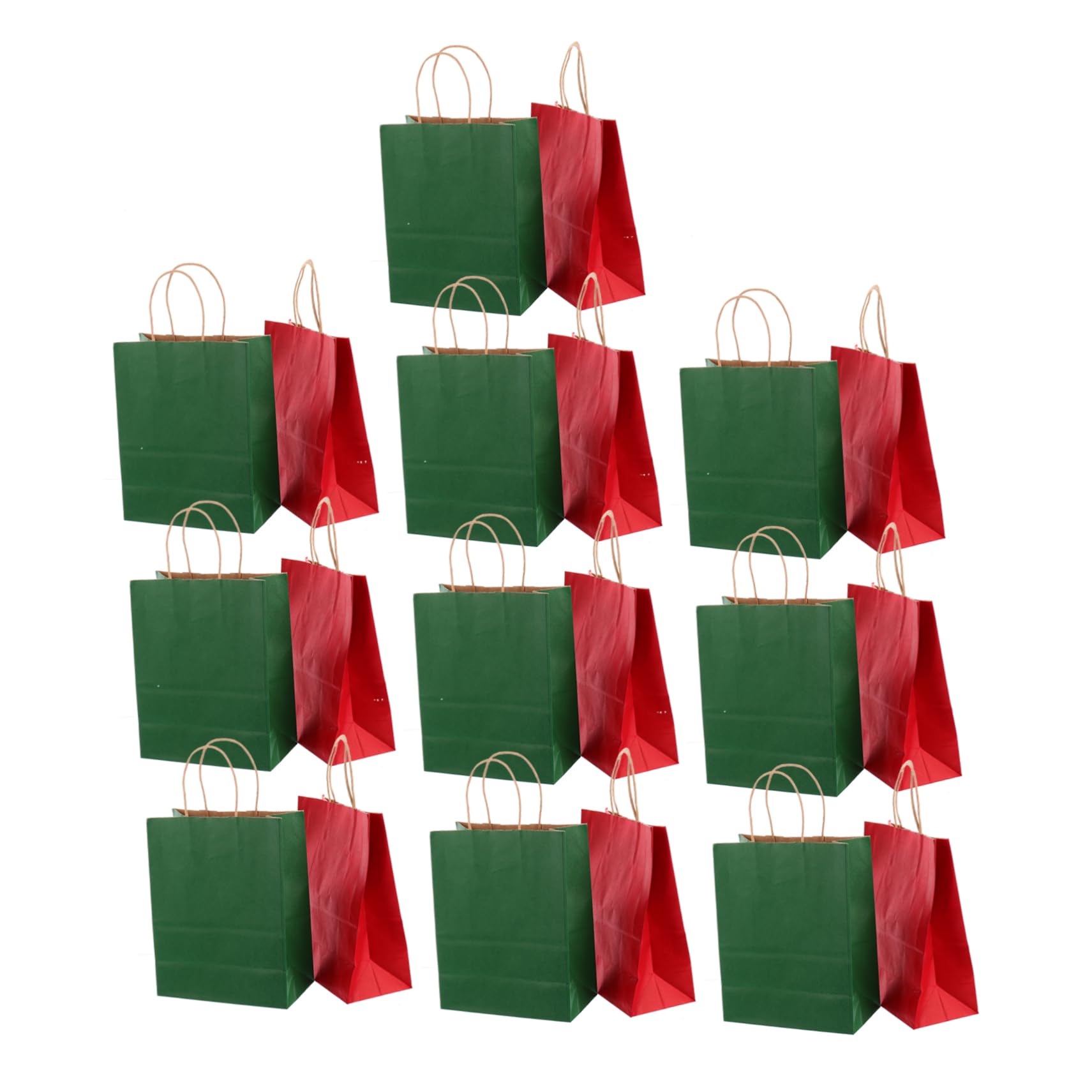 HAMPPLIES 24pezzi Sacchetti di Carta Regalo Natalizi con Porta Abiti in Materiale di Sicuro e Resistente Design Tema Natalizio per Decorare Feste