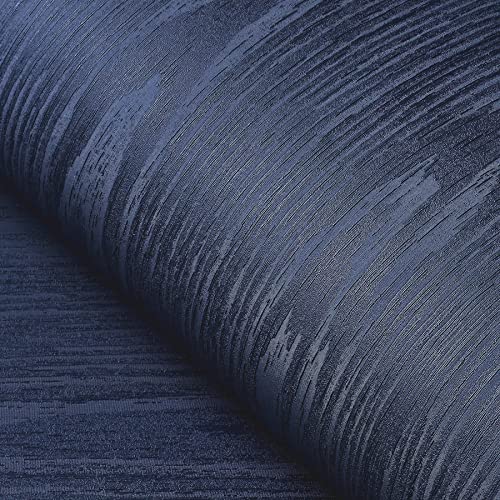 Papel de contacto de grano de madera azul marino vinilo autoadhesivo impermeable y extraíble 2