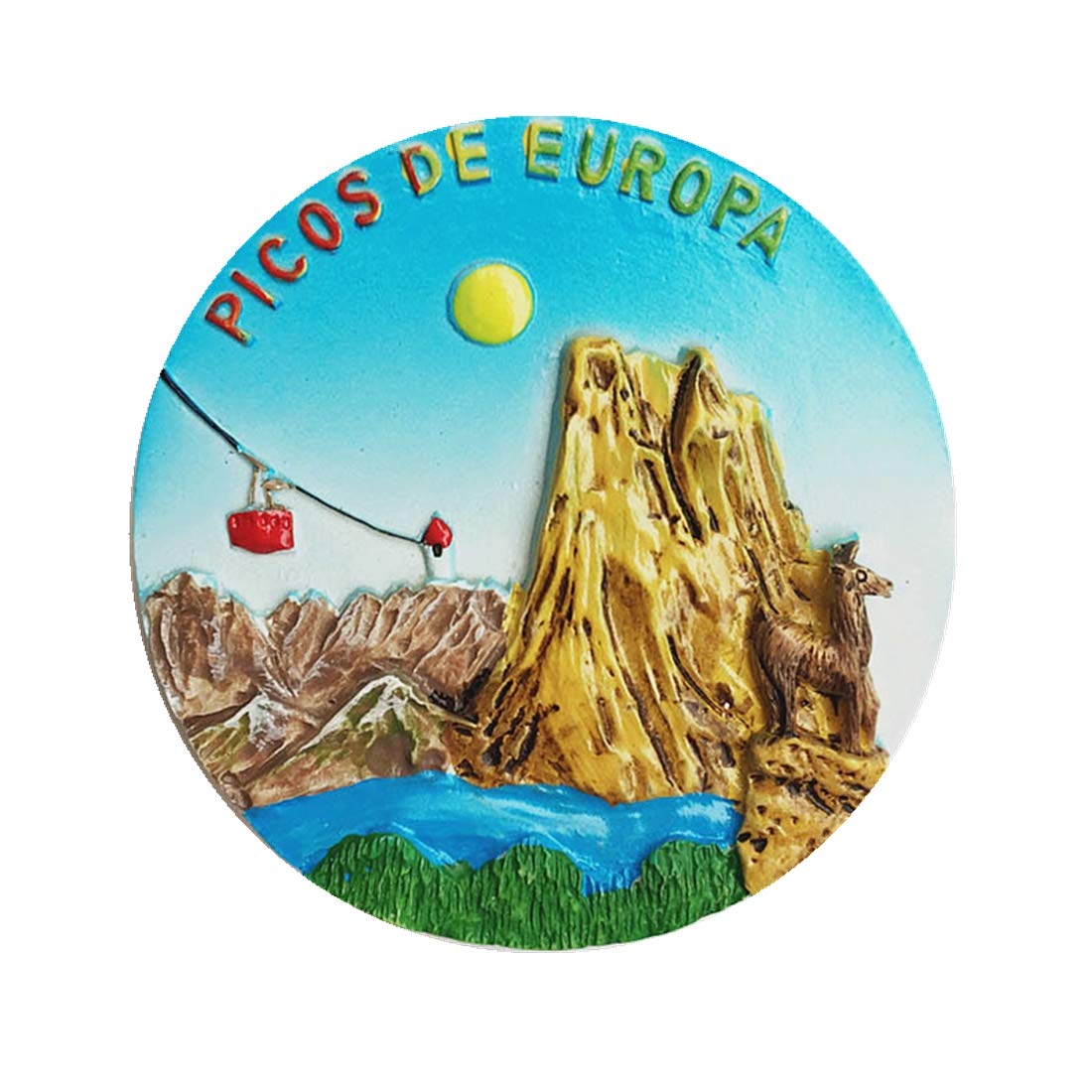 Muyu Magnet Mount Europa (Picos De Europa) Asturias Spain 3D Fridge Magnet Souvenir Gift Home & Kitchen Decoration Magnetic Sticker, Spain Refrigerator Magnet