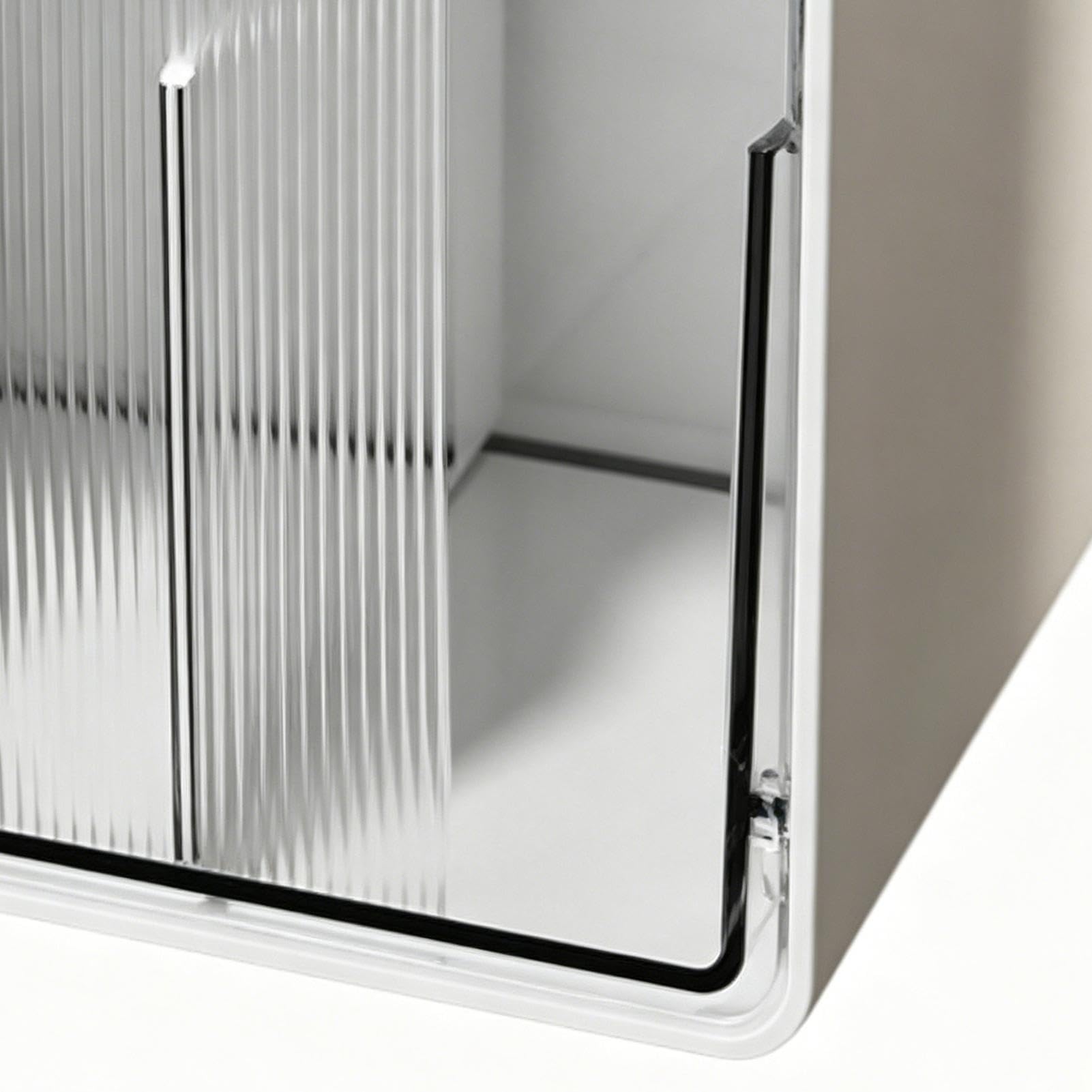 Wattestäbchenhalter Transparenter Staubdichter Organizer Mit Schublade | Wattepad-Halter Für Schminktisch Mit Schublade Frisiertisch Wandregal Kleiderschrank Schlafzimmer Salon Spa (Weiß)