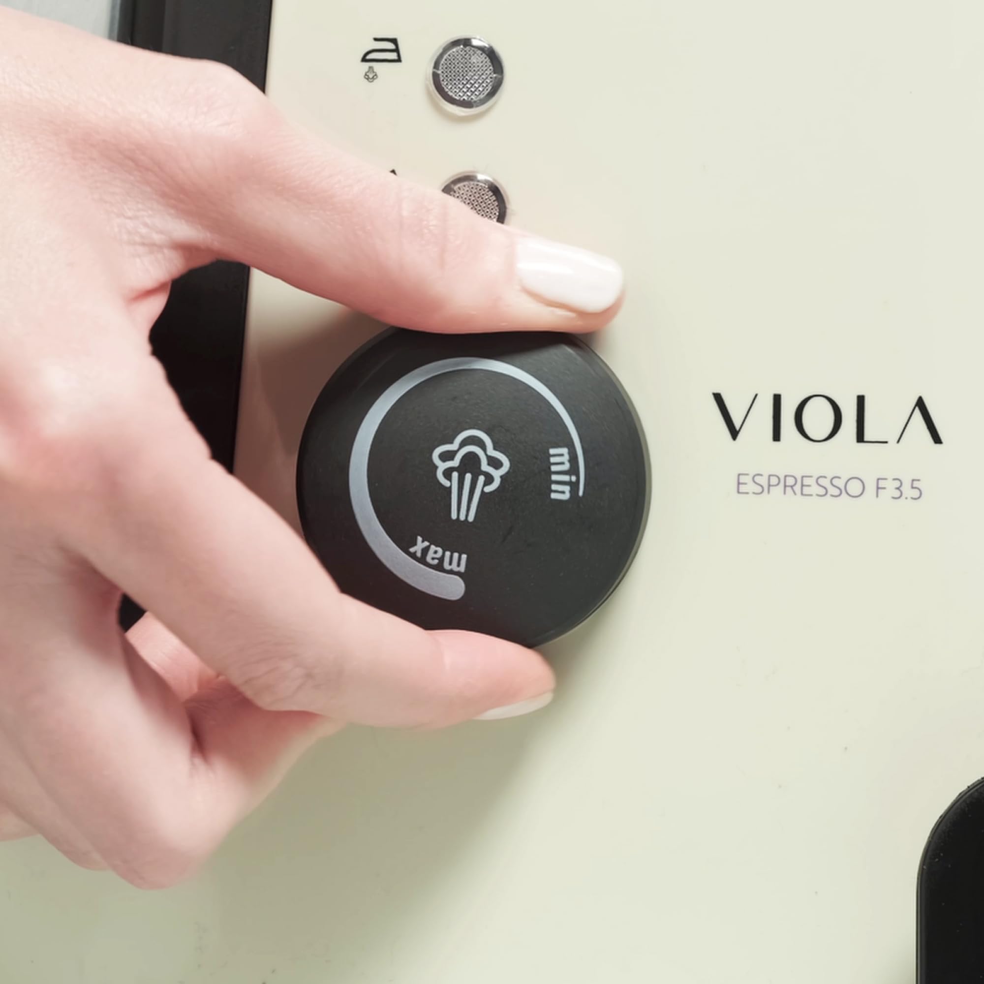VIOLA Espresso Ferro da Stiro a Vapore con Caldaia in Acciaio da 3,5 Bar, Stira a Secco, Stiratura Verticale, Design italiano Brevettato, Ferro Professionale, Stirare Facile, Compatto, Stirella Beige