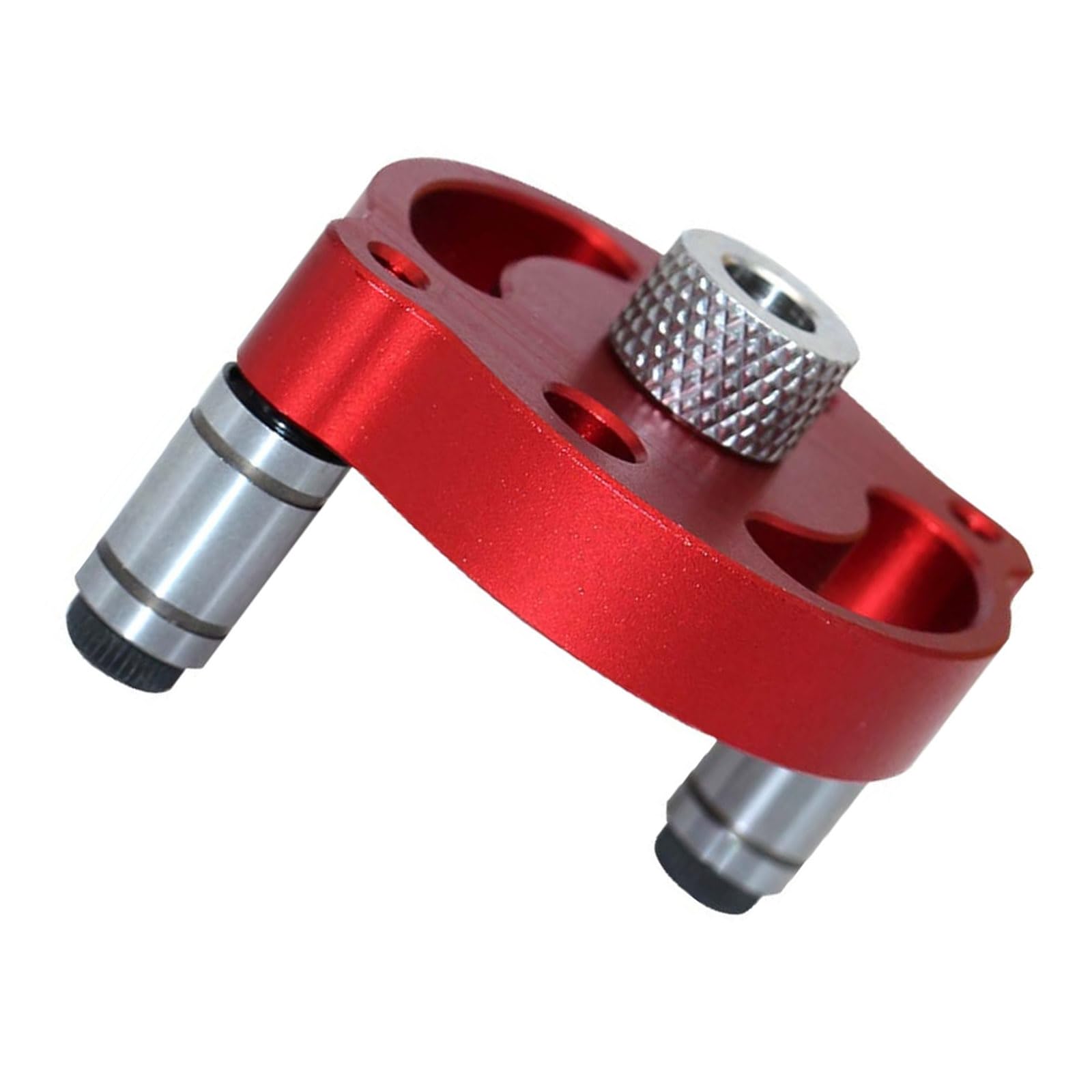 Kalttoy Centering Doweling Jig, Center Dowel Jig Handheld Drill Guide For Straight Holes Wood Panel Hole Puncher Portable Woodworking Accessory
