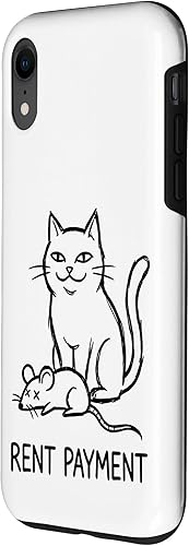 Miniatura 2 de Rent Payment Funny Cat Humor for Cat Dad Cat Mom Case for iPhone XR