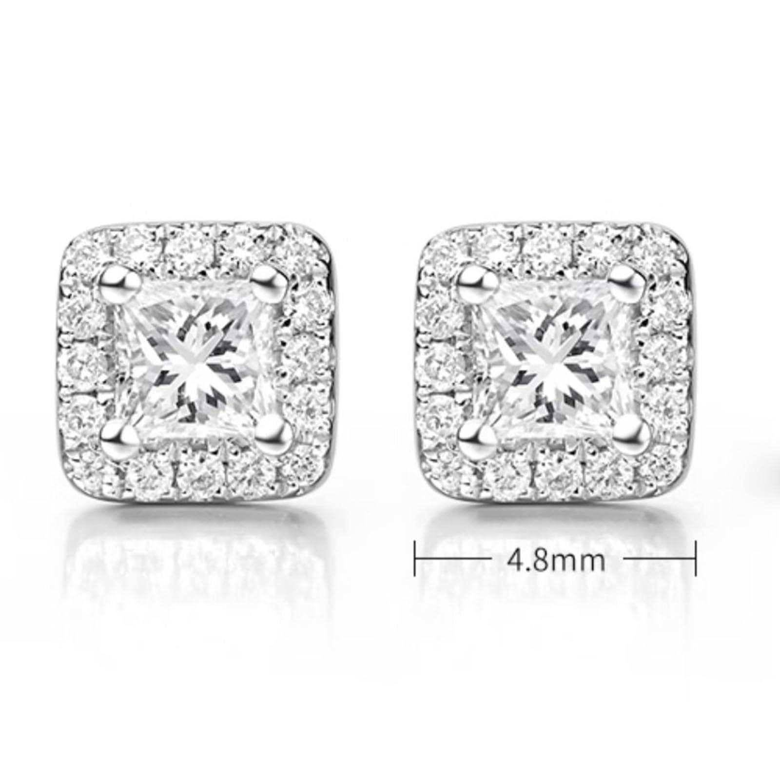 Ohrringe 9k/14k/18k Echtgold Damen, Ohrstecker Frauen mit Labor Diamant, Echtschmuck Hochzeit Braut