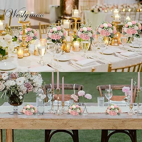Flores artificiales para centro de mesa de boda y peonías de seda 3