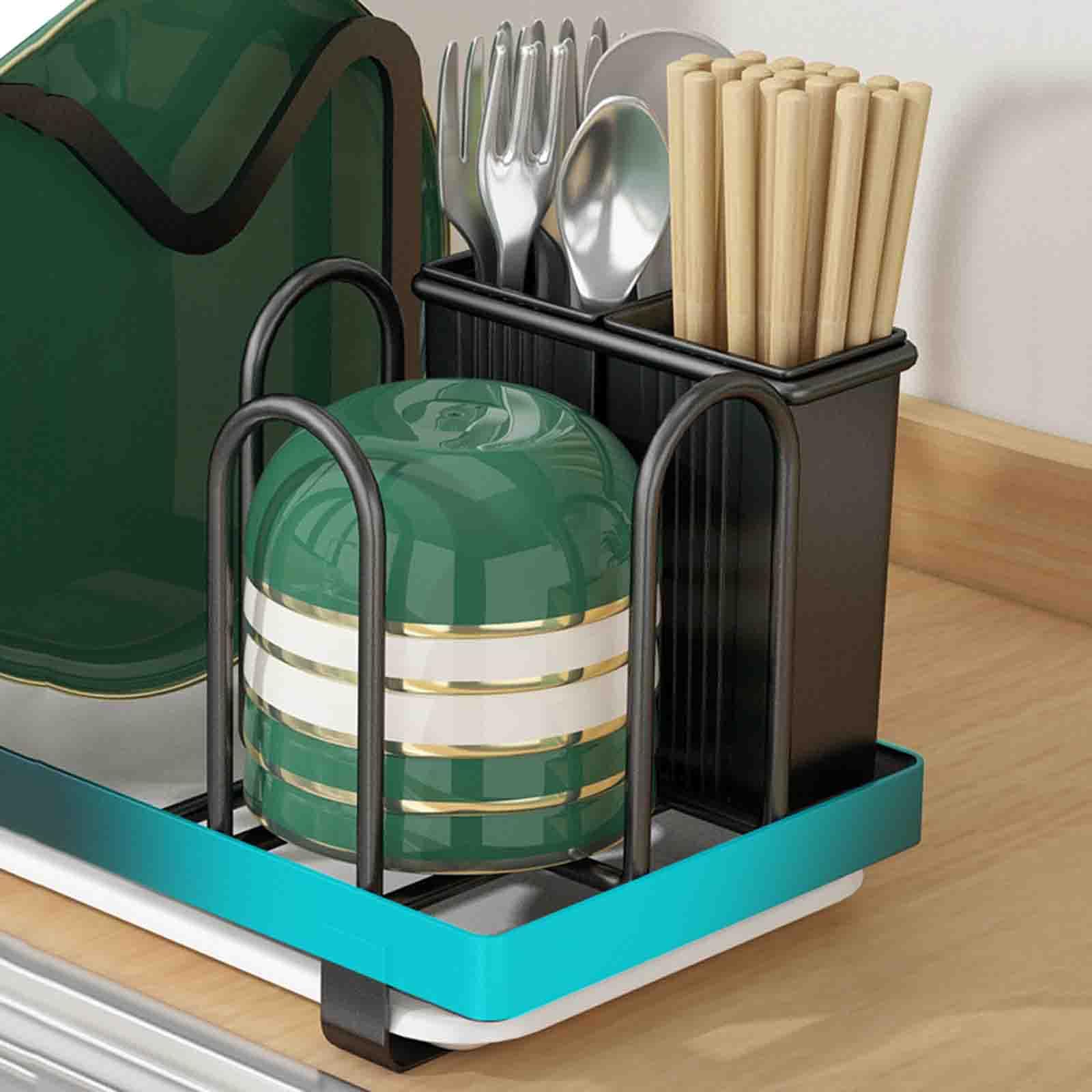 Escurreplatos Sobre Fregadero Escurridor Fregadero Escurridor De Platos Escurre Platos Para Muebles De Cocina Estante De Almacenamiento De Cocina Con Tubo De Drenaje (black,30x17x21cm)