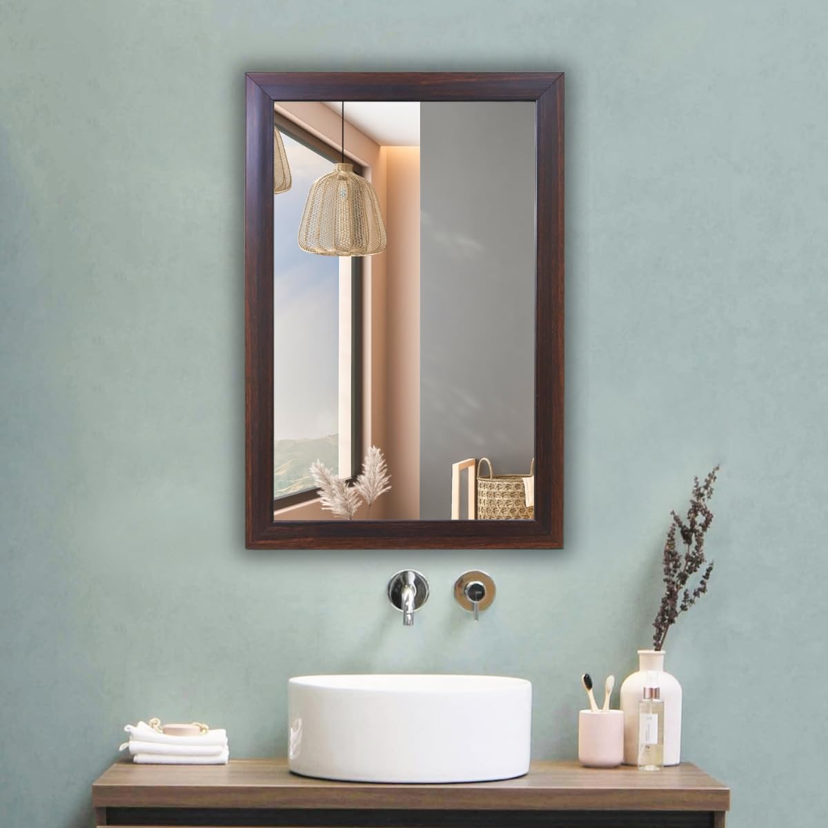 The Deqor Wall Mirror for Bathroom |Decorative Mirror| Frame Wall Mount Mirror| Washbasin Mirror| Mirror for Room| Looking Mirror Glass| Mirror for Bedroom| Rectangle Mirror|11 * 14 Inch (FRM1114A5) (B0D8Y9W9JN) Amazon Price History, Amazon Price Tracker