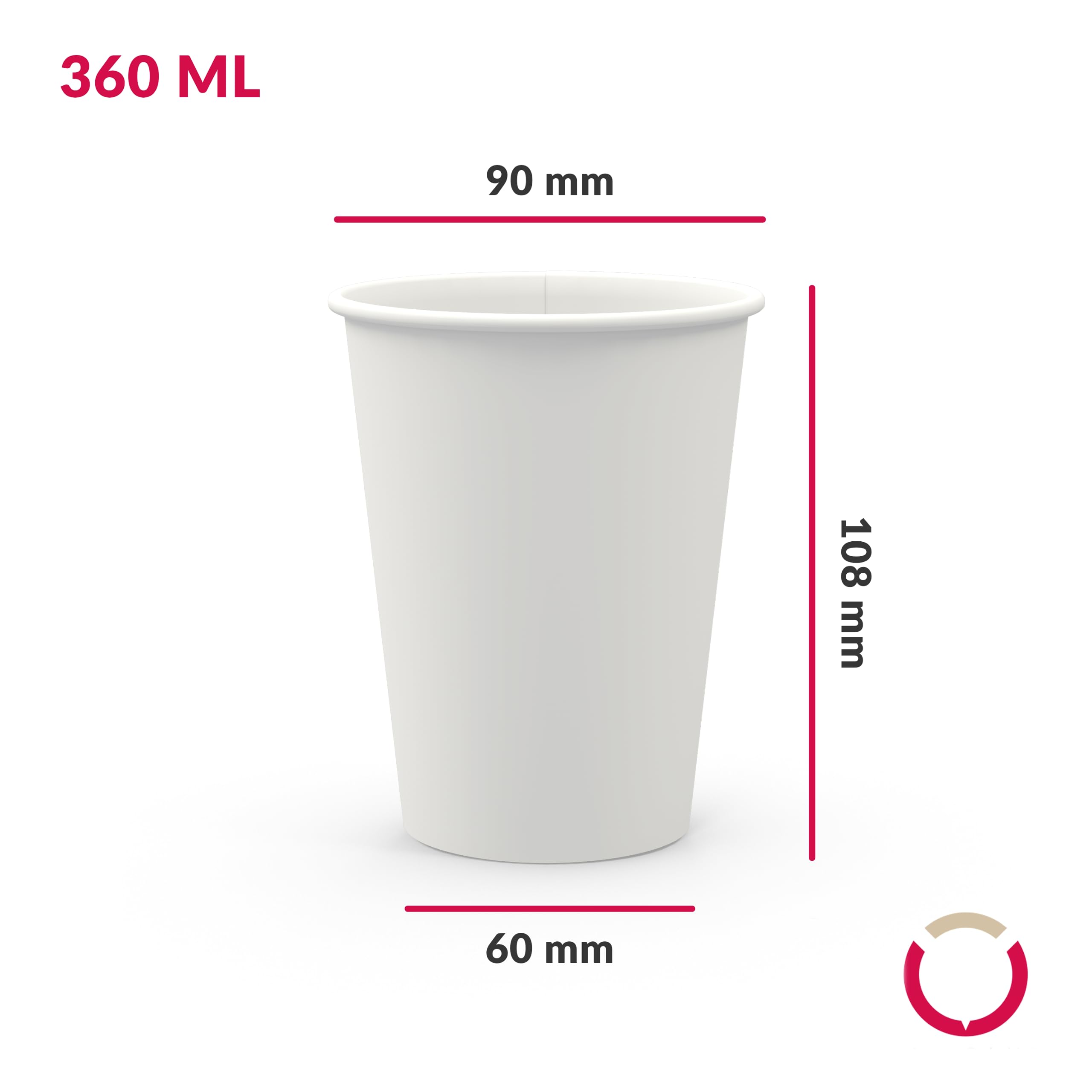 500 Bicchieri BIANCHI cartoncino 360 ML carta monouso usa e getta acqua caffè the cappuccino bicchiere bianco bevande calde biodegradabili compostabili e riciclabili bicchierini