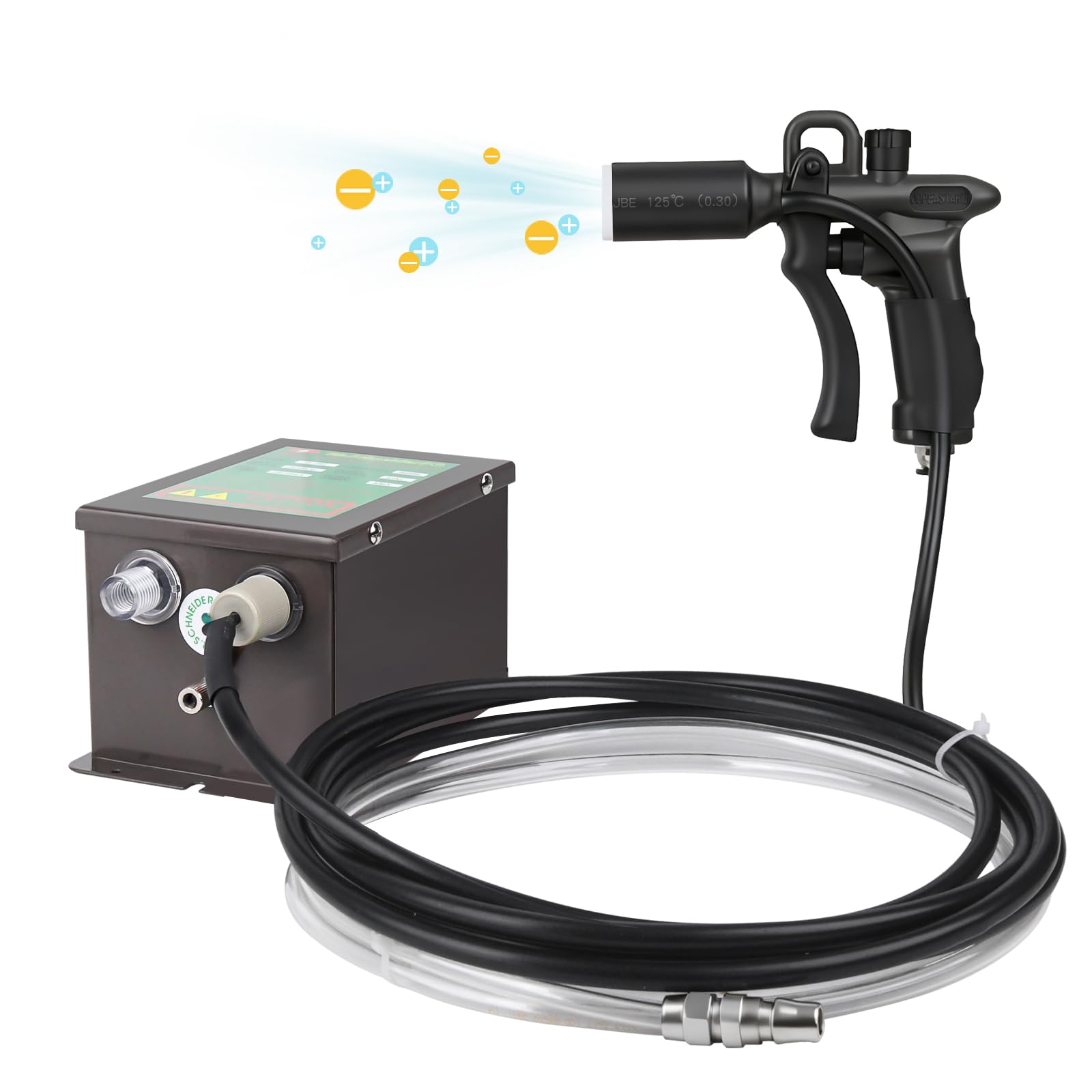 Pistola de aire antiestática, eliminador electrostático con conexión a tierra de seguridad y generador de alto voltaje para eliminación electrostática industrial