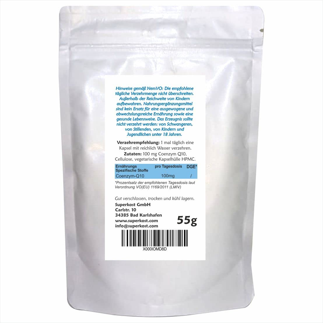 240 Kapseln SUPERKOST Coenzym Q10 - CoQ10, 100 mg Hochdosiert, kein 200 mg Tagesdosis, 8 Monate Packung, Hergestellt in Österreich