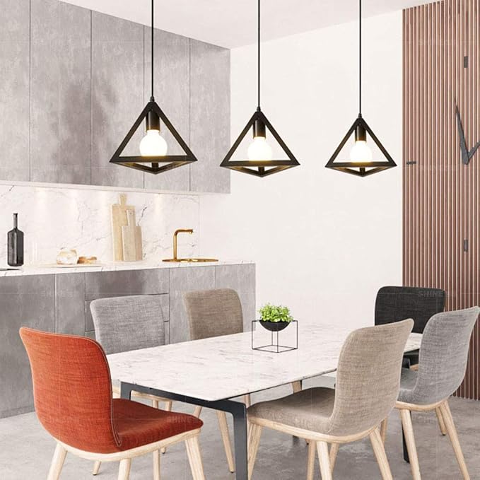 WHLMYH Moderne Industrie Spoetnik Kroonluchter, Verstelbare Arm Decor Verlichting Armatuur Led Inbouw Hangende Plafondlampen Voor Keukens Trappenhuizen Slaapkamers Tijdens Licht,Rechtdoor,3 Zwarte Ko photo 3