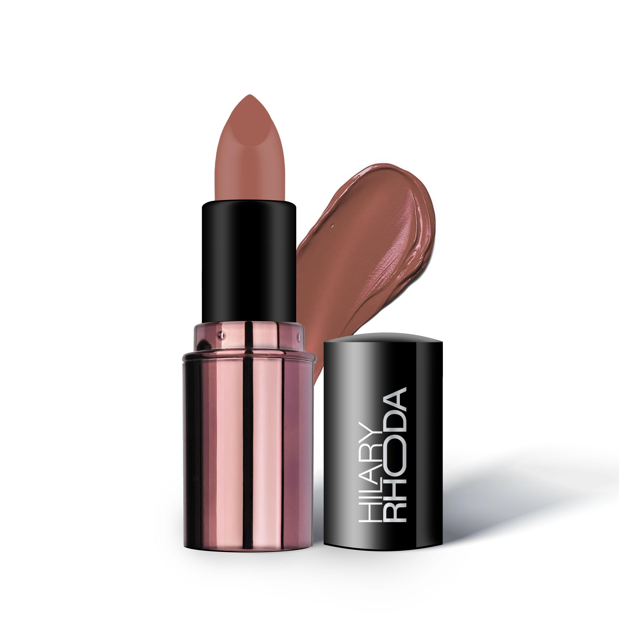 Hilary Rhoda Creamy Touch Lipstick | Infused with Olive Oil, Shea Butter & Vitamin E | Highly Pigmented & Creamy Texture | Long Lasting & Keeps Lips Moisturising - 4g (Pink Nude - Shade 02)-image-6
