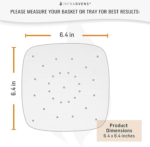 Miniatura 2 de Hojas de papel pergamino para freidora de aire compatibles con Philips Viva, Dash, Secura XL, Maxi-Matic Elite +más | Accesorios de forro de papel