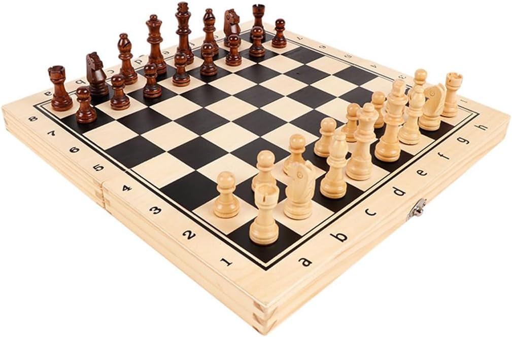 Chess مجموعة الشطرنج المغناطيسية القابلة للطي من Enlightenment ، سهلة الحمل ، هدايا الشطرنج التعليمية لمجموعة ألعاب لوحة العائلة الكلاسيكية للأطفال والكبار