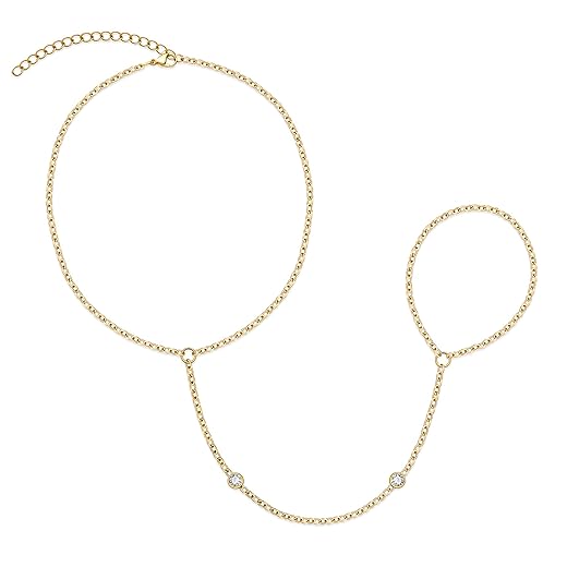 Gold Bracelets for Women Trendy,14K Gold Plated Dainty Stackable Paperclip Cuban Link Chain Bracelets, Simple Cute Cuff Bracelets Jewelry Set Adjustable 7"+2"
