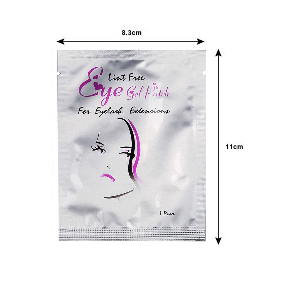 100 pares de parches de gel para ojos, almohadillas de gel de ojos sin pelusa para extensión de pestañas, herramienta de belleza de máscara de ojos (niña) 6