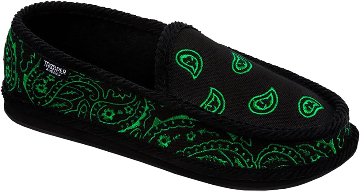 Trooper America Unisex-Adult KS-002E Embroidery Bandana Paisley Slippers Shoes