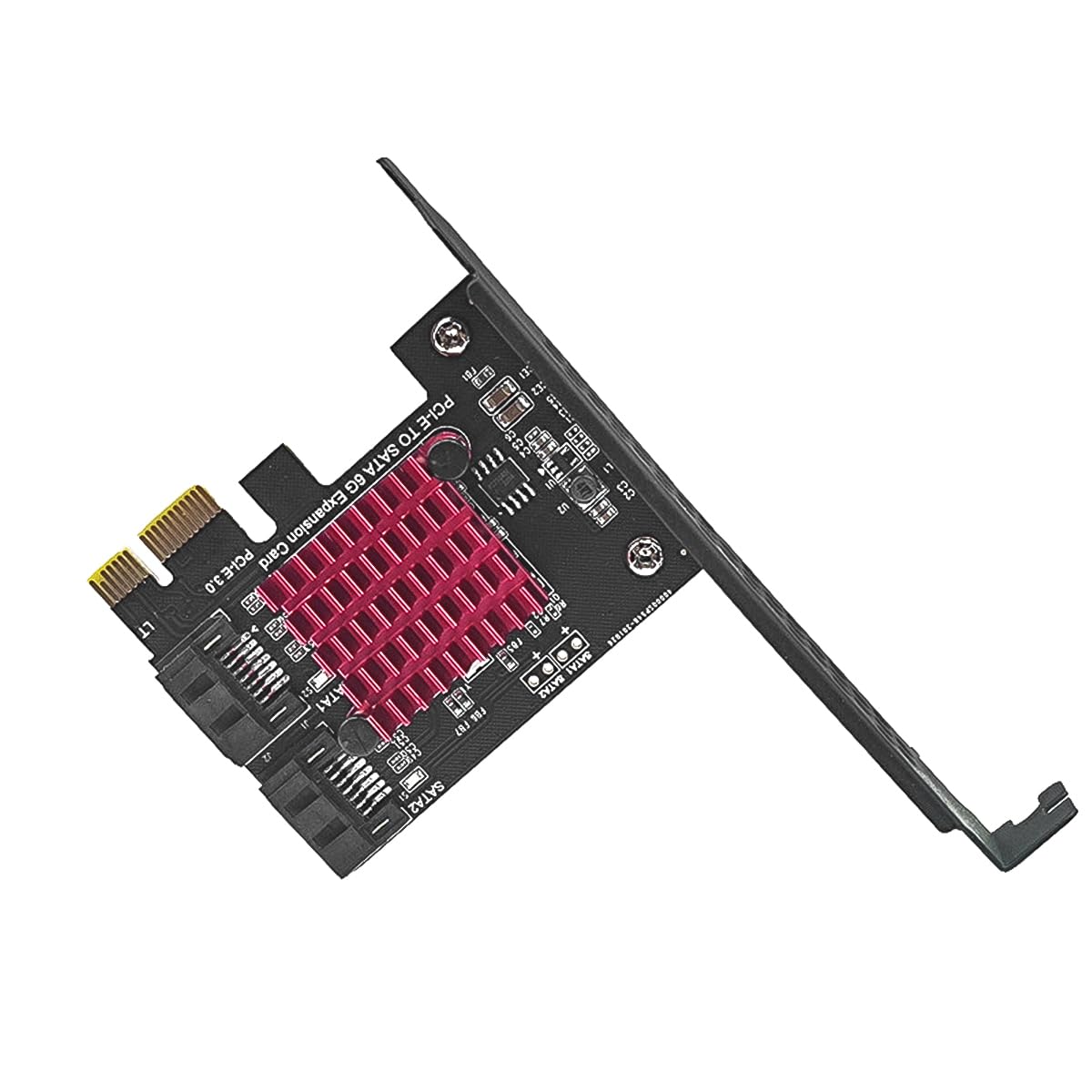 DollaTek PCI-E 1X GEN3 do Sata3.0 Pe?na karta rozszerzeń 2-portowy adapter 6G rozszerzenie IPFS dysk twardy z uchwytem niskoprofilowym