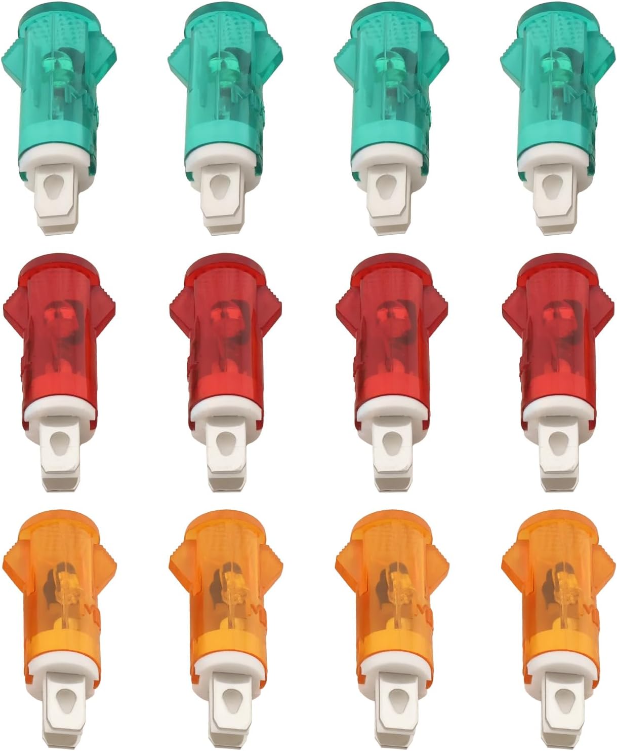The Lord of the Tools 12PCS Car Warning Lights Lamp 12V MDX-11A 10.6×31.1×4.6mm Mounting Hole Diameter 10mm LED Indicator Signal Lamp Red/Green/Orange The Lord of the Tools 12PCS Car Warning Lights Lamp 12V MDX-11A 10.6×31.1×4.6mm Mounting Hole Diameter 10mm LED Indicator Signal Lamp Red/Green/Orange