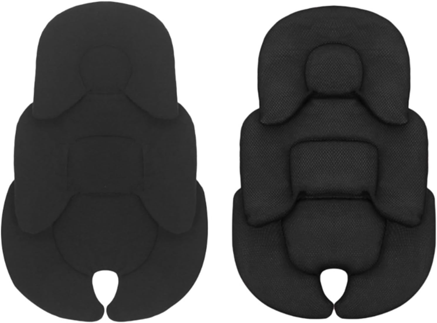 Baby Seat Pad Liner for Stroller, Head & Body Support Cushion, Soft and Breathable Seat Pad for Carseats, Strollers(Black)