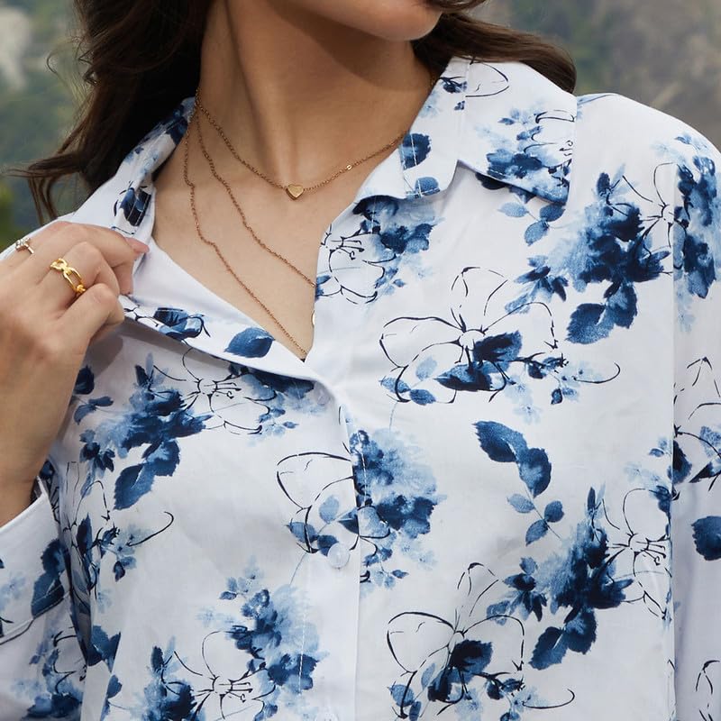 Image of PINACOLADA Women's Solid Oversized Shirt for Casual Wear | Spread Collar | Long Sleeve | Button Closure | Oversized Shirt Crafted with Comfort Fit for Everyday Wear