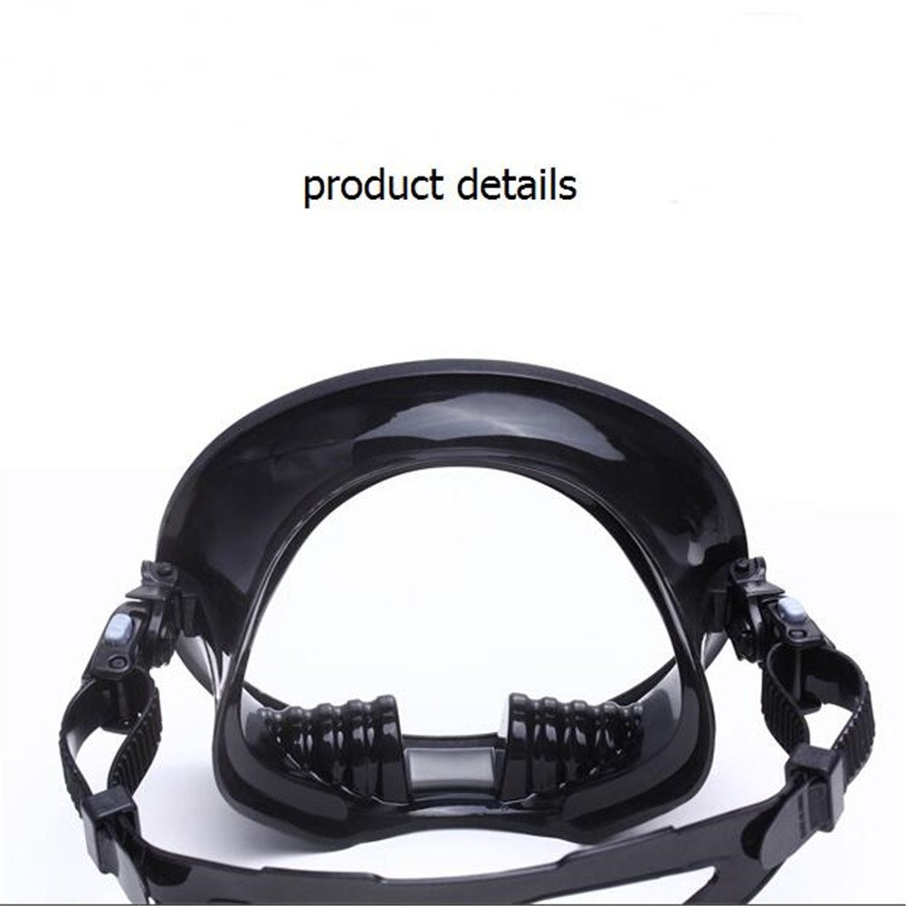 Maschera Subacquea per Snorkeling Impermeabile Antiappannamento, Ideale per la Pesca Subacquea e la Vista Fish-eye, Ideale per le Avventure Subacquee (Nero)