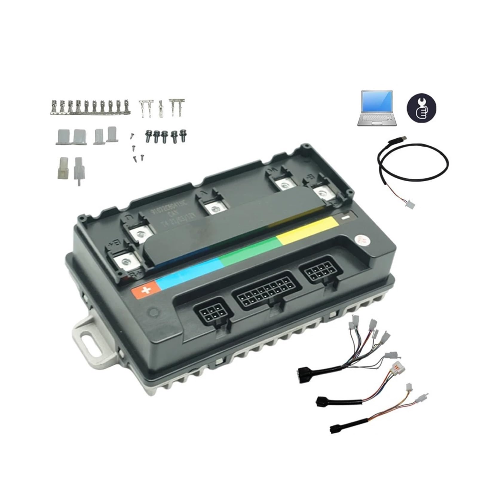 SIAECOSYS/QSMOTOR 212 silnik w piaście V1.1 2000 W, 72 V, 45 kPH, zestaw do konwersji z kontrolerem EM50sp do hulajnogi elektrycznej | Silnik