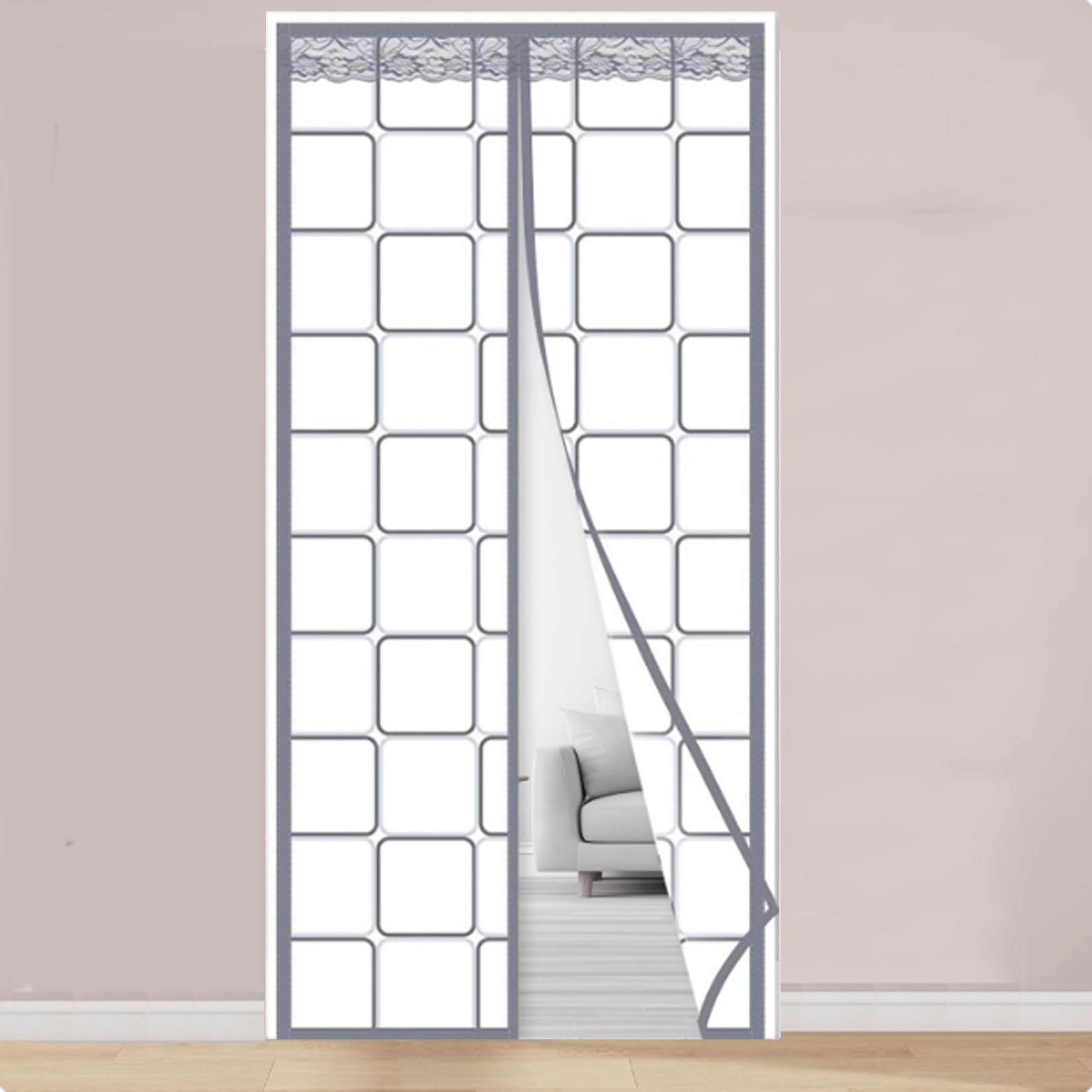 Isolant anti froid porte entree 80x220 : rideau de porte isolant thermique fermeture automatique