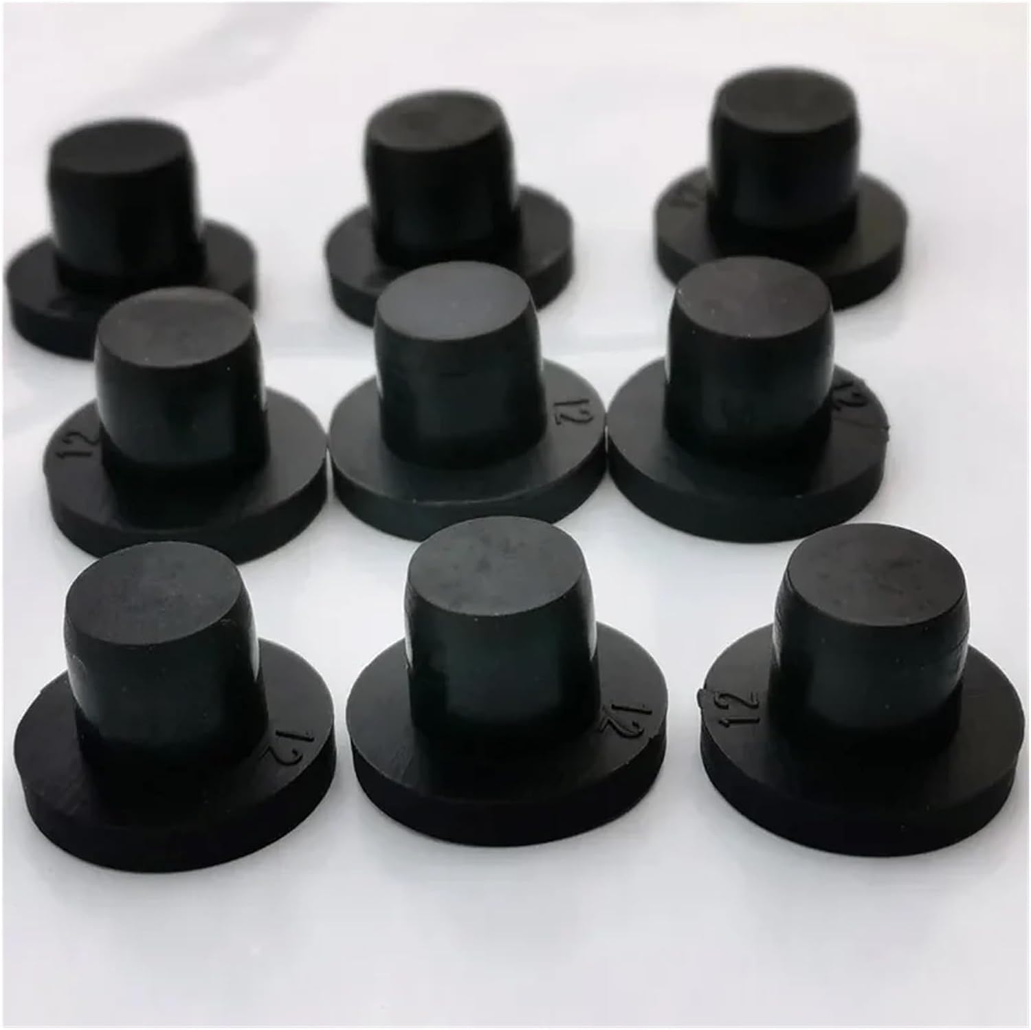 Solid Rubber Hole Cap T-Shaped Silicone Sealing Hole Plug, High-Temperature Sealing Plug(A 9 mm 5pcs)