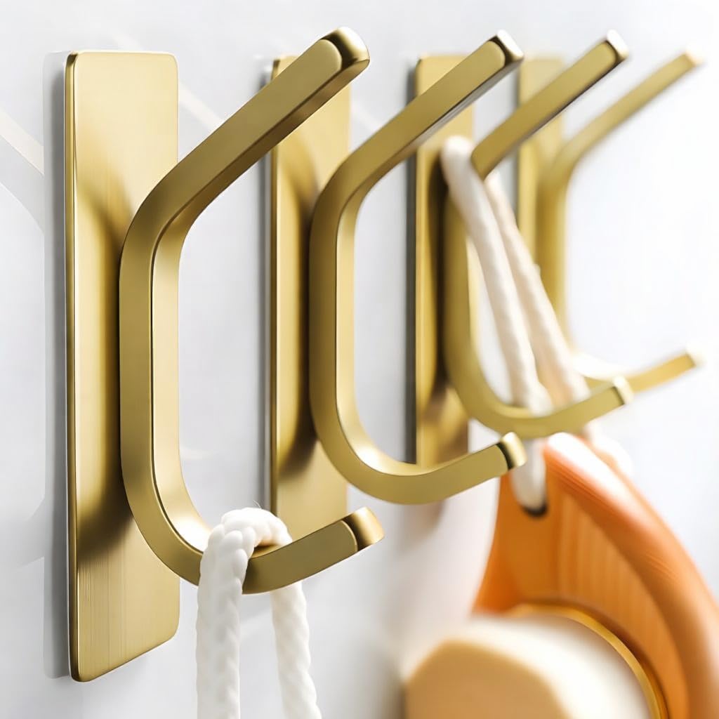 Stainless Steel Wall Hooks - No Drill, Heavy Duty -1 Stainless Steel Wall Hooks - No Drill, Heavy Duty -1