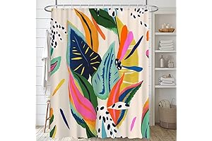 Floral Jungle Boho Chic Shower Curtain: Adorn Your Bath in Vibrant Hues