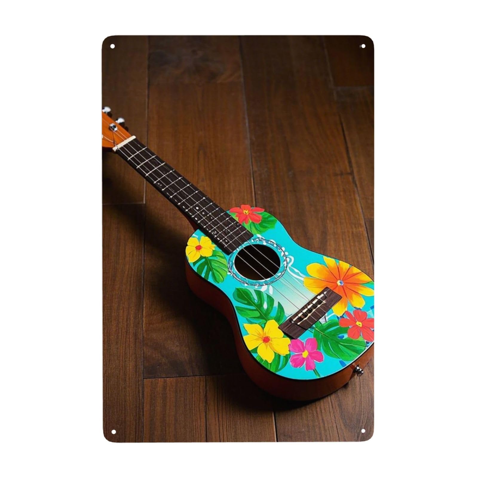 Vintage Metal Tin Signs Retro Garage Signs Stylish Wall Art Plaques for Home Decor Unique Poster 8x12 Inch Vintage Hawaiian Aloha Fun Guitar Metal Sign Outdoor Wall Decorations Gifts