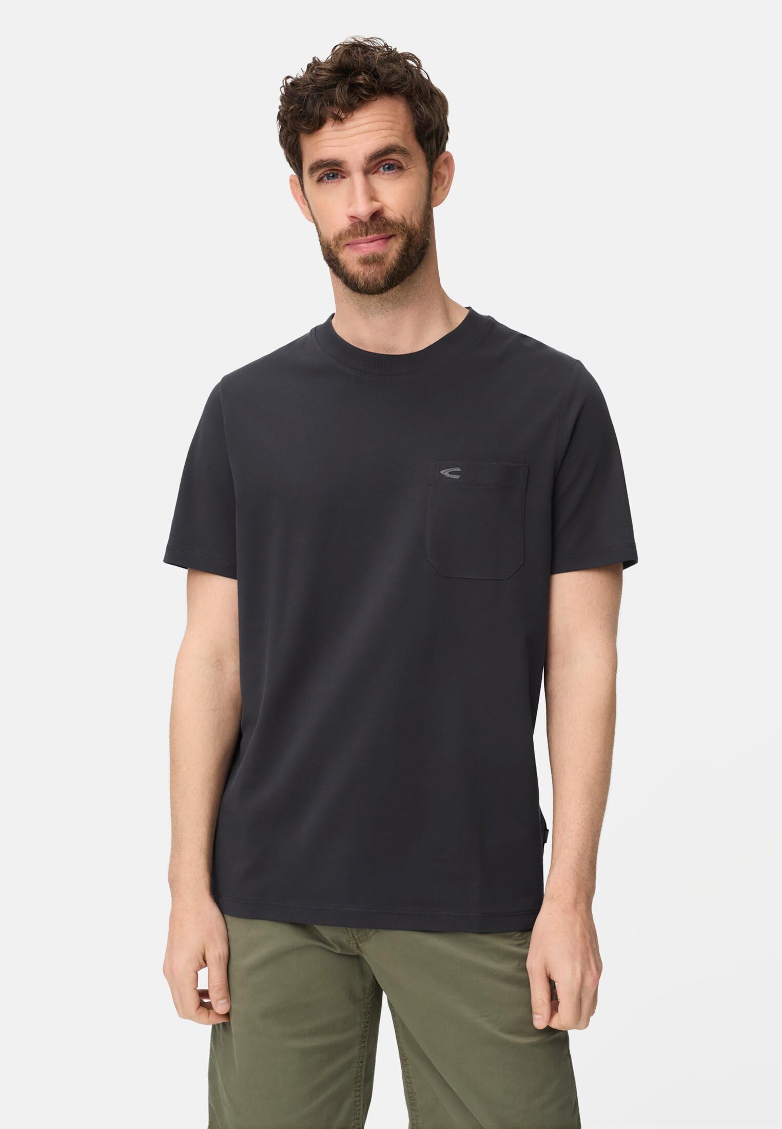 camel active Herren T-Shirt mit Brusttasche