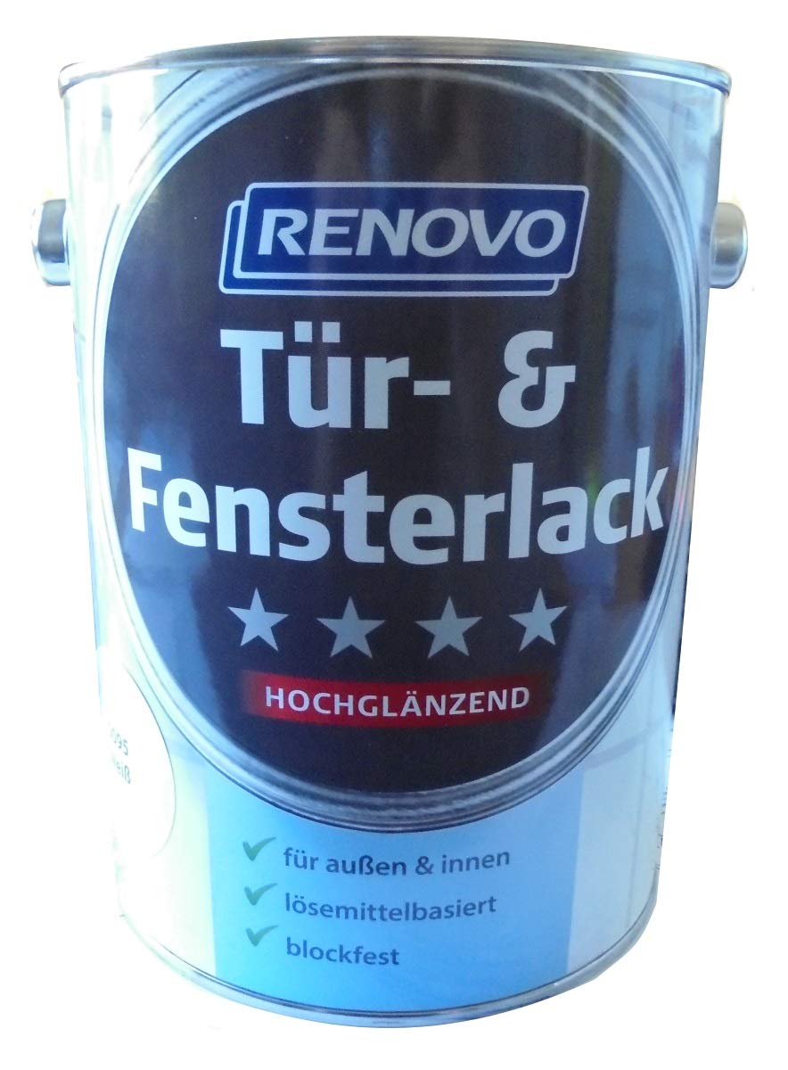 Renovo Tür- und Fensterlack 2,5L, Weiß, hochglänzend