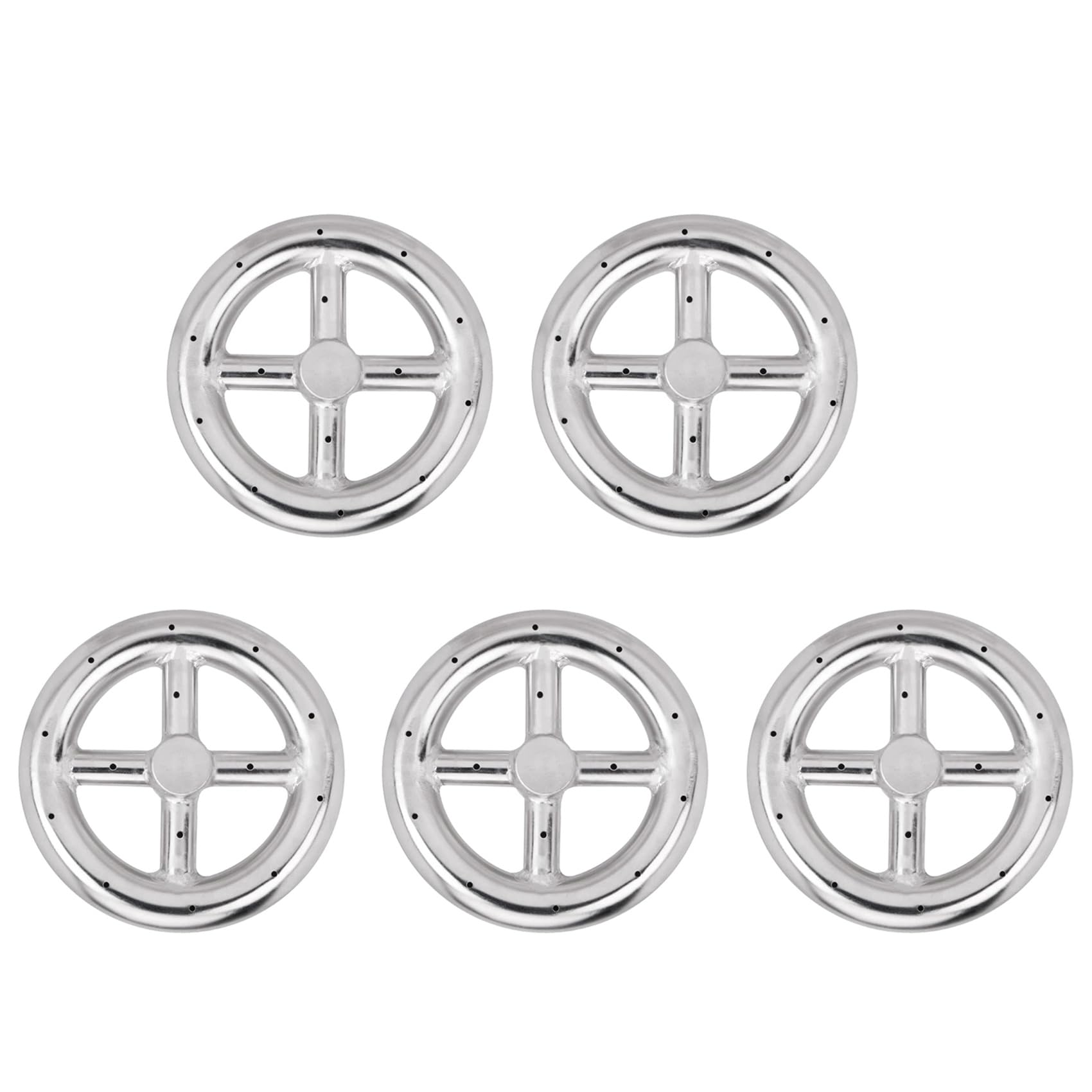 Jnchdghwa 5pcs 6 Inch Round Fire Pit Burner Ring for Natural Gas & Propane Fire Pit Fireplace Fire Pit Burner for Indoor & Outdoor