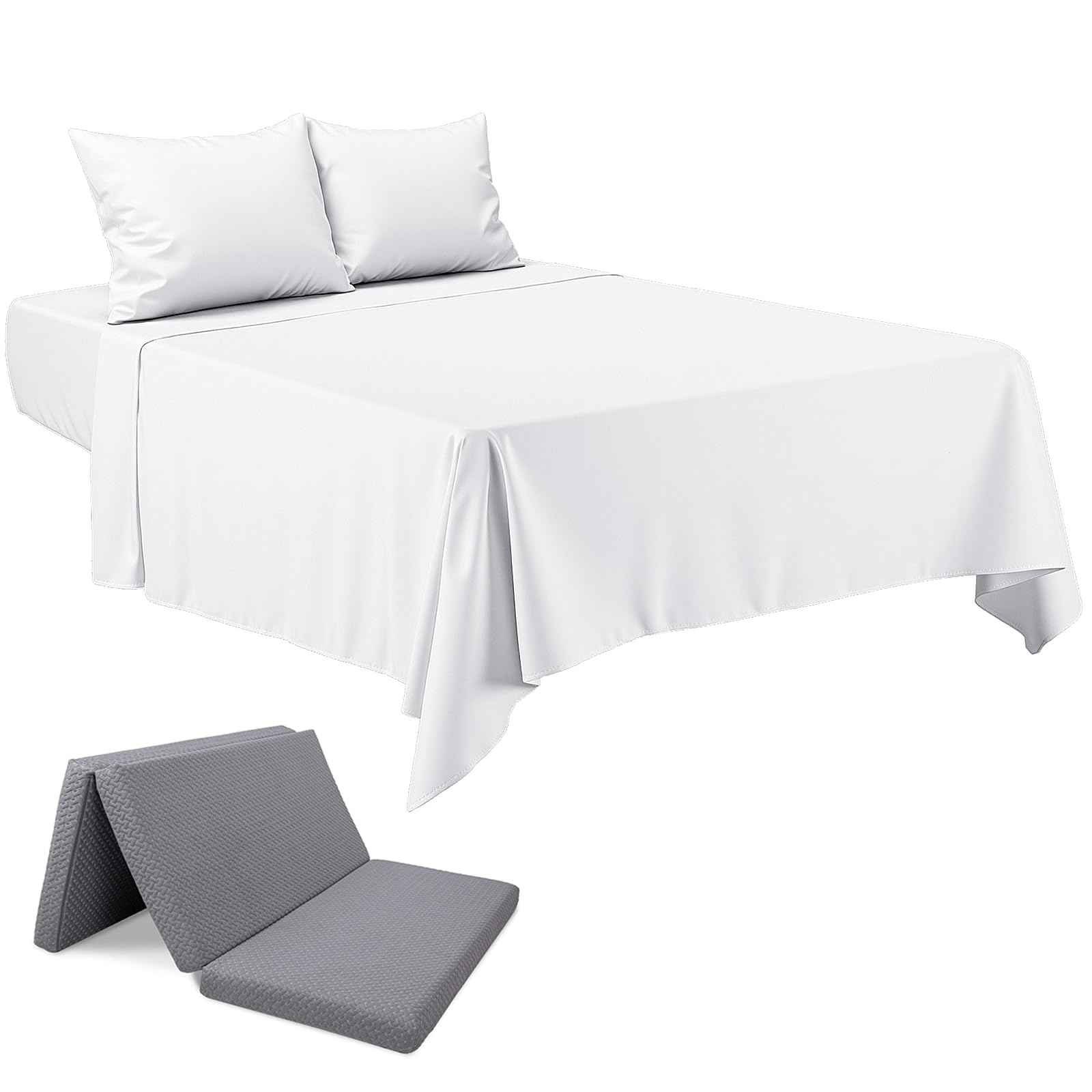 Rv Bed Fitted Sheet Set Compatible with 4 Inch Milliard Trifold Mattress 4 Piece Microfiber Sheets Fitted Sheet