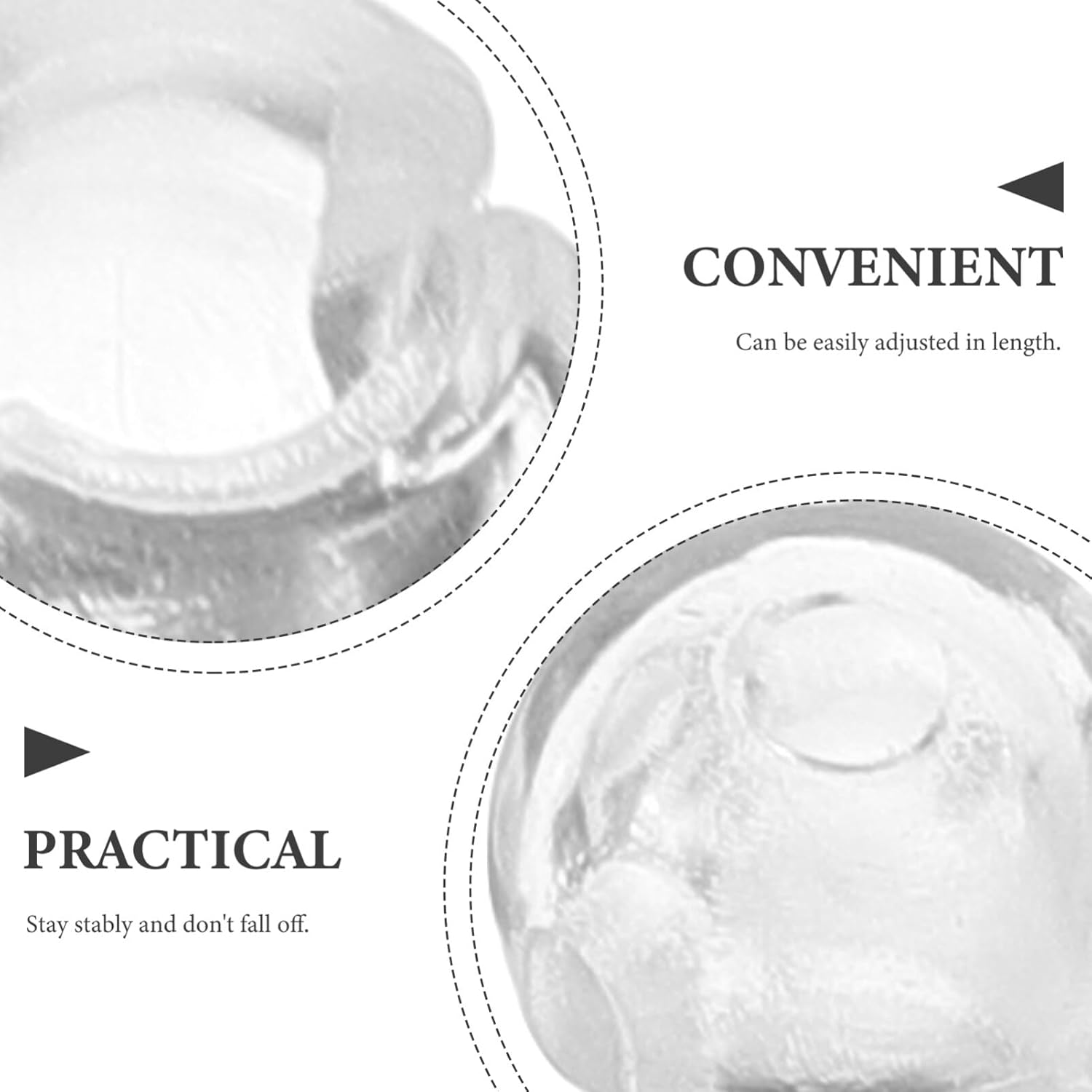 Transparent Bead Chain Stops for Roller Shades Vertical Blind Accessories Clear Beaded Chain Fixers 0.31 Inch Window Treatment Parts - Image 5