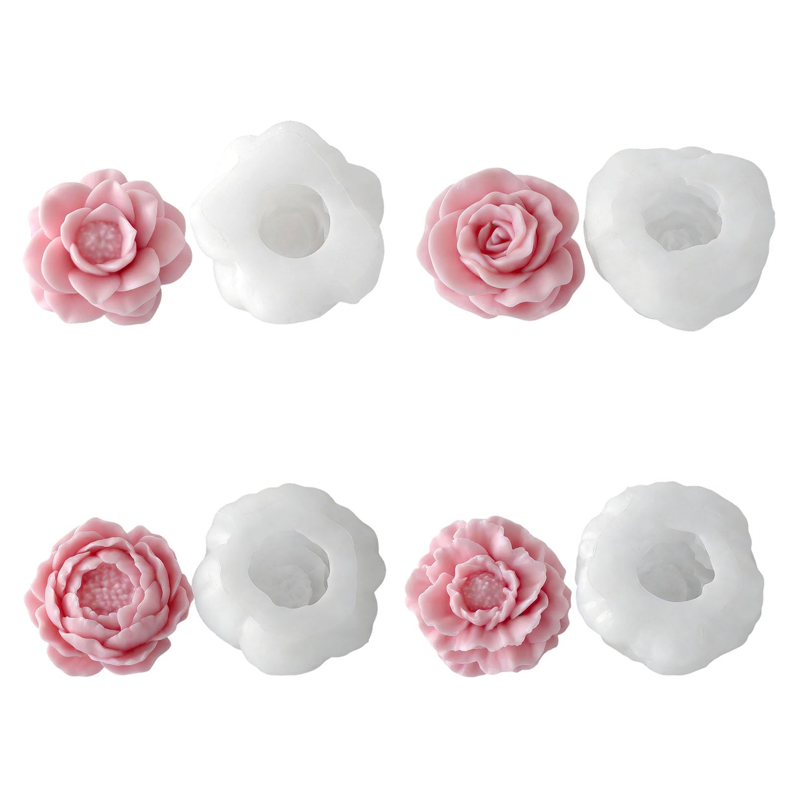 Msioytog 4pcs Silicone for Crystals Drip Decorations Crafting Soap Chocolate Silicone