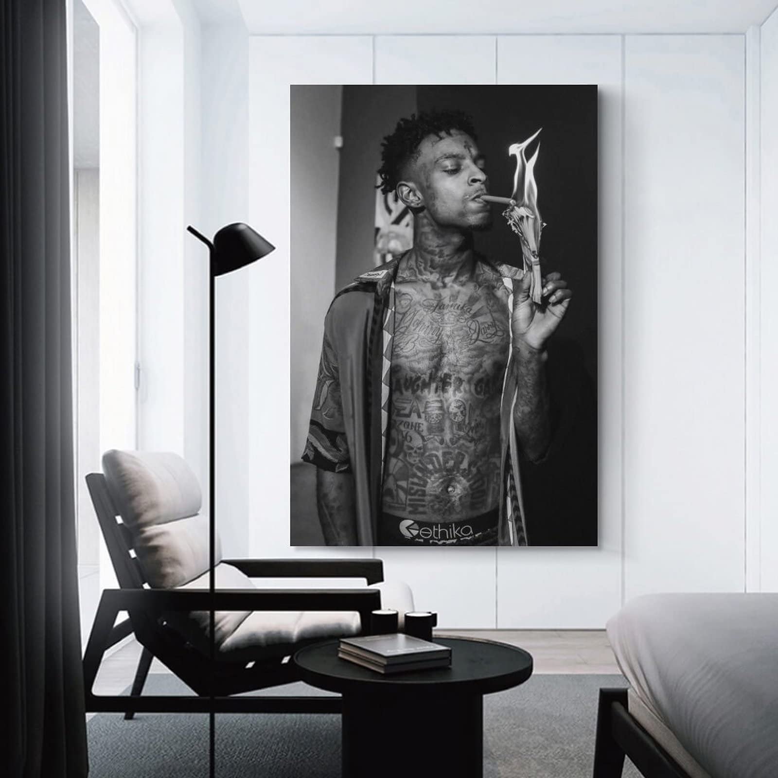 Amazon.co.jp: BICHI 21 Savage ポスター 部屋用 美的 キャンバス