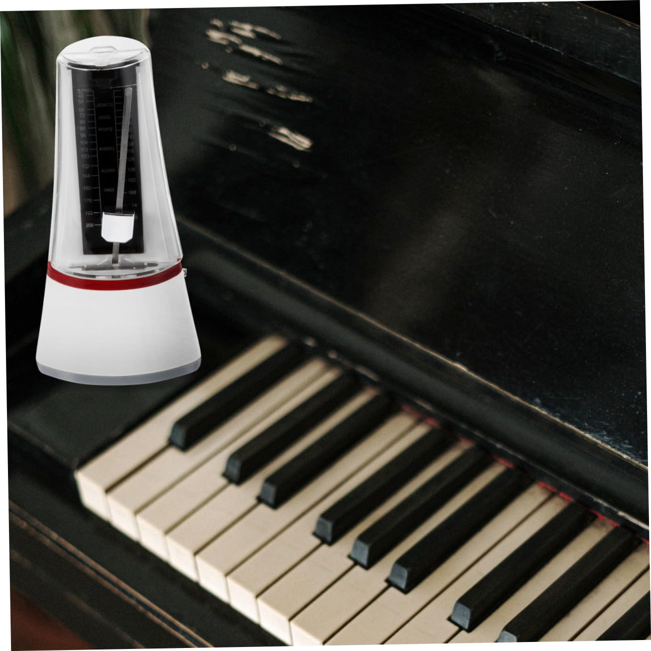 TOYANDONA Metronom Mechaniczny Do Pianina Gitary i Erhu Przenośny Instrument Muzyczny Do Ćwiczeń z Wyraźną Skalą Gładkimi Krawędziami i Odpornością Zużycie