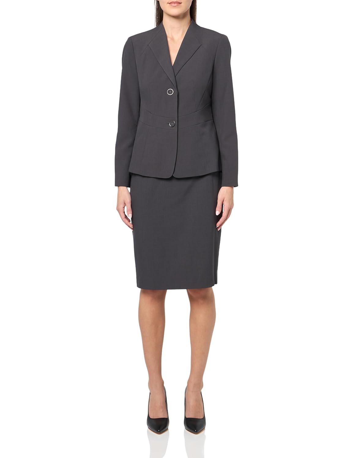 Le Suit Womens Jacket Skirt Suit