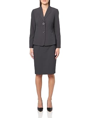 Le Suit Womens Jacket Skirt Suit