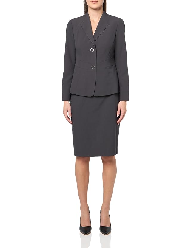 Le Suit Womens Jacket Skirt Suit