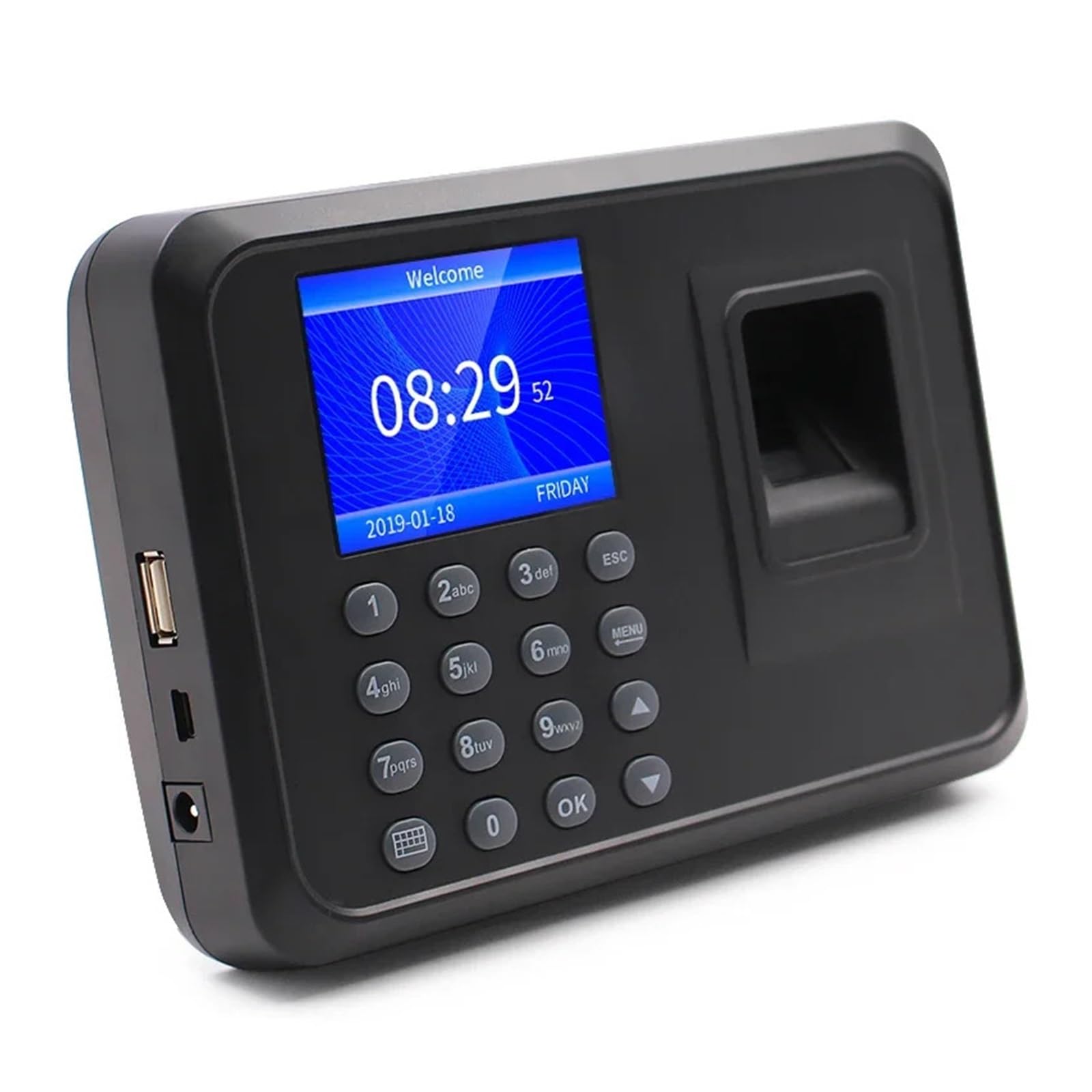 Control Horario Empleados Reloj de control de asistencia biométrico con huella dactilar, USB, de oficina, grabadora, lector, dispositivo de cronometraje, máquina de asistencia de empleados