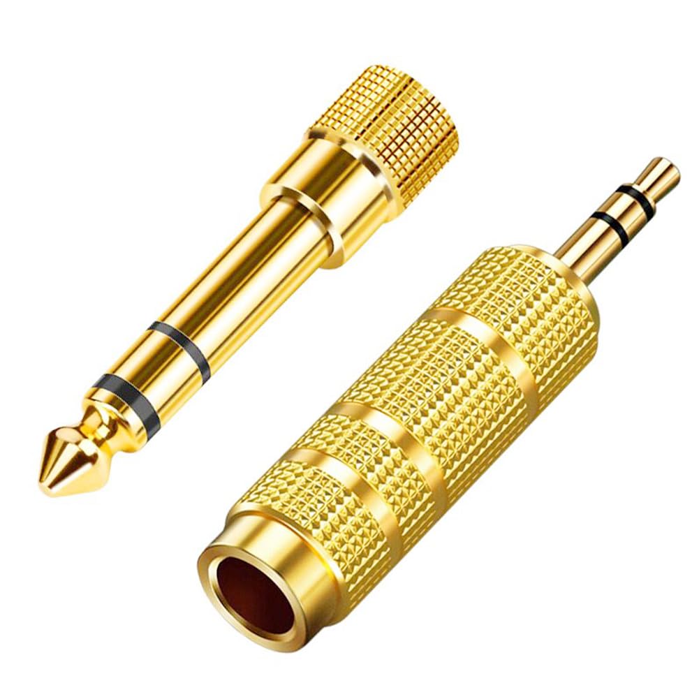 Adattatore Jack Stereo 6,35mm Maschio a 3,5mm Femmina per Chitarra Cuffie